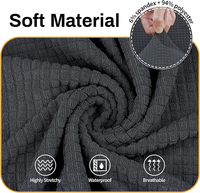 Asnomy Couch Covers for 3 Cushion Couch Stretch Sofa Covers Slipcovers - Image 3