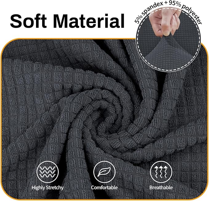 Asnomy Sofa Covers for 2 Cushion Couch Stretch loveseat Covers Slipcovers - Image 3