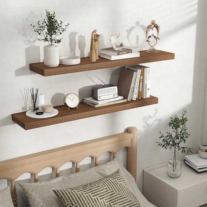 Fun Memories Rustic Wood Floating Shelves - Image 5