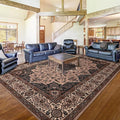 Area Rug for Living Room, 5x7Ft Machine Washable Vintage Brown Rugs for Bedroom by Rtizon