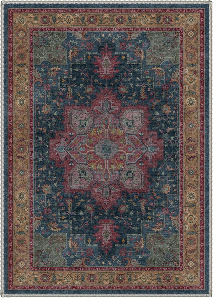 GENIMO 5x7 Area Rugs for Living Room, Machine Washable Rug, Non Slip Indoor - Image 6