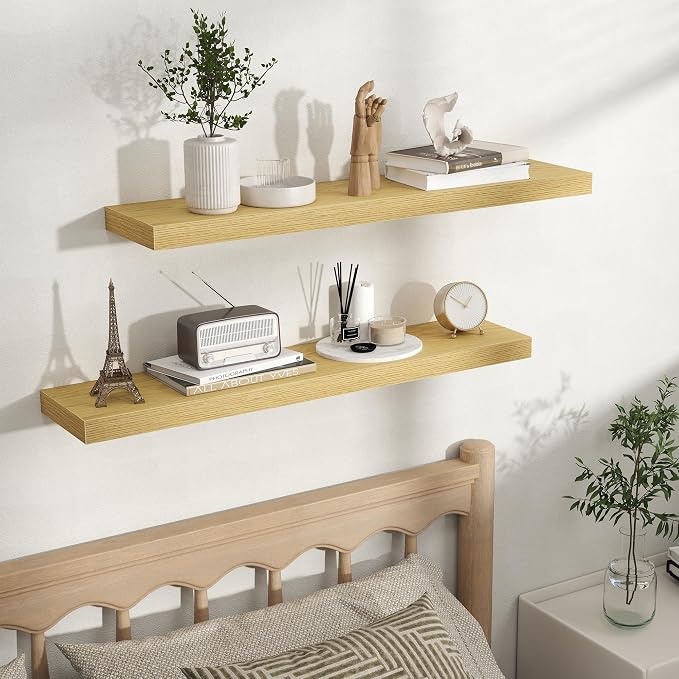 Fun Memories Rustic Wood Floating Shelves - Image 5