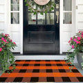 IOHOUZE Fall Buffalo Plaid Check Rug Outdoor Doormat 27.5 x 43 Inches Washable by iOhouze