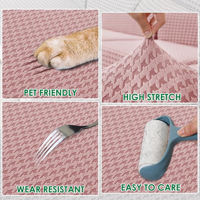 MAXIJIN Couch Cushion Covers for Sectional Sofa, Stretch Sofa Cushion Cover - Image 3
