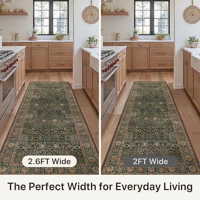 Bavni Washable Rug Runners for Hallways-Vintage Runner Rug 2'6''x8 Low Pile - Image 3