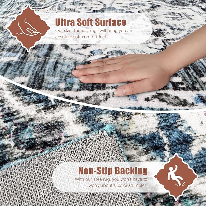 YARNSCAPE 3' x 5 ' Washable Area Rug - Image 6