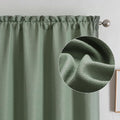 Chyhomenyc Sage Green Curtains 63 Inch Length 2 Panels, Faux Linen Textured by Chyhomenyc