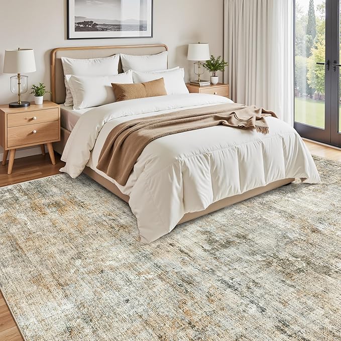 9x12 Area Rugs for Living Room, Non-Slip Machine Washable Vintage Rugs - Image 4