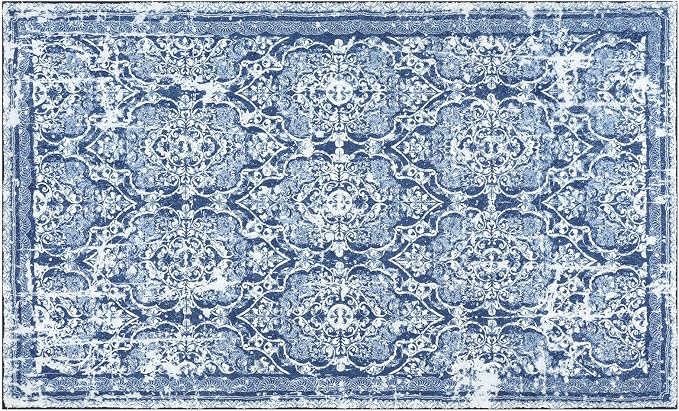 Vaukki Living Room Rug, Vintage Shaggy Soft Laundry Rug, Non Slip Kitchen Area - Image 8