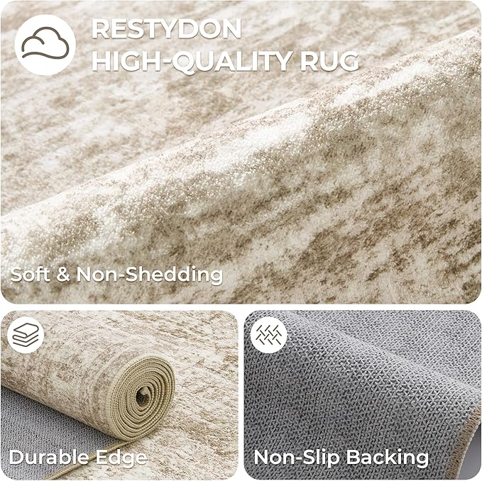 5x7 Area Rugs, Ultra-Thin Washable Rugs - Image 7