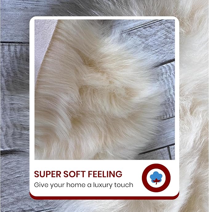 Free Shape Luxury Soft Fluffy Shag Area Rug Sexto 6 Pelts 6'x6', 180x180 cm - Image 3