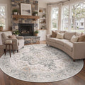 GENIMO 9FT Round Area Rugs for Living Room, Circle Rugs Machine Washable Low by GENIMO