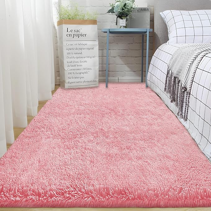 2x6 Runner Rug for Bedroom: Fluffy Shag Soft Washable Rugs Small Fuzzy Plush - Image 5