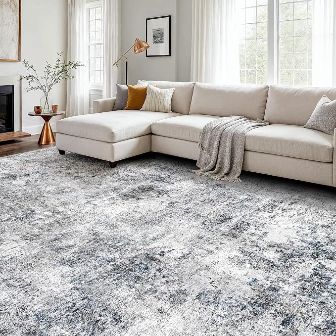 10x10 Square Living Room Area Rug by Puino