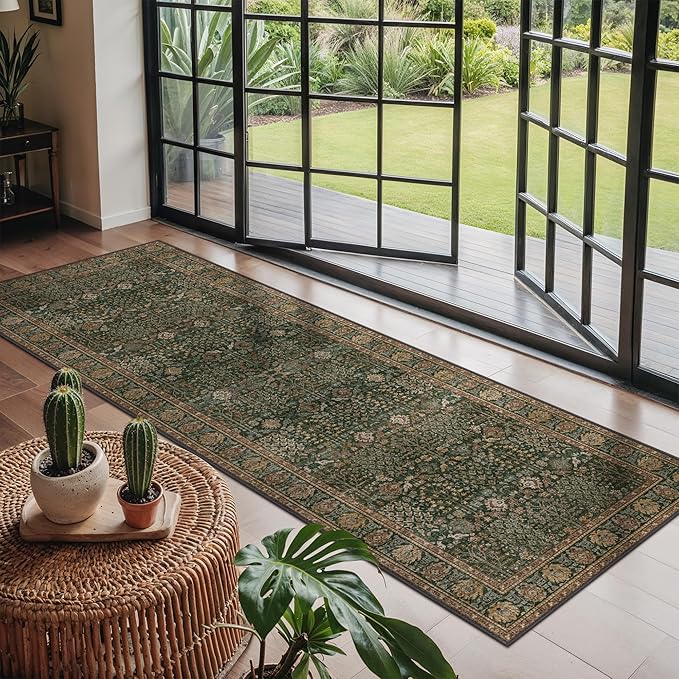 Bavni 2'6''x6 Rug Runners for Hallways, Washable Runner Rug Non Slip, Vintage - Image 5