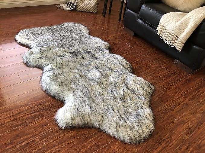 Free Shape Luxury Soft Fluffy Shag Area Rug Single and a Half 2'x4', 60x120cm by LAMBZYRUGS