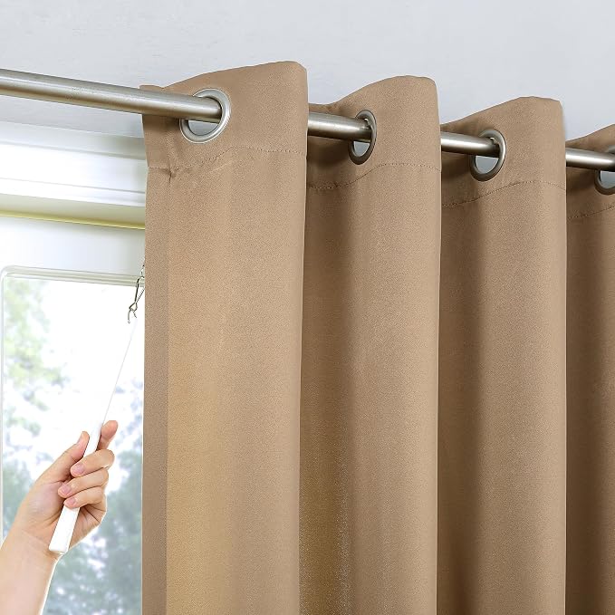 Sun Zero Easton Extra-Wide Blackout Grommet Sliding Patio Door Curtain Panel - Image 2