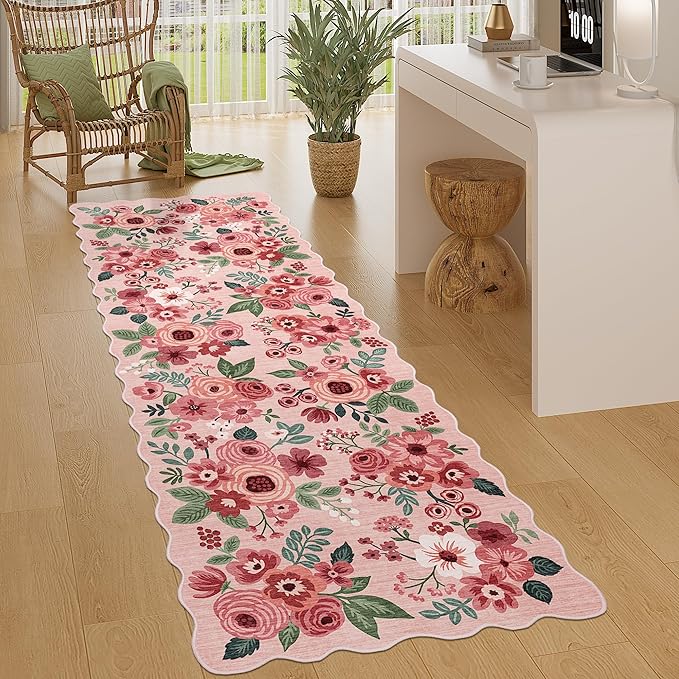DUKINO 2.6x8 Runner Rug for Hallway, Washable Kitchen Rug - Image 2