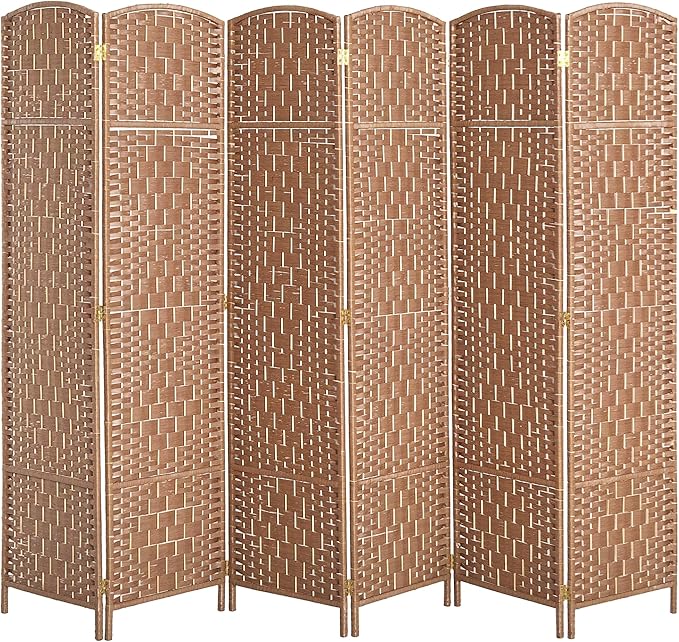 HOMCOM Room Divider 6 Panel, 6FT Tall Folding Privacy Screen, Freestanding by HOMCOM