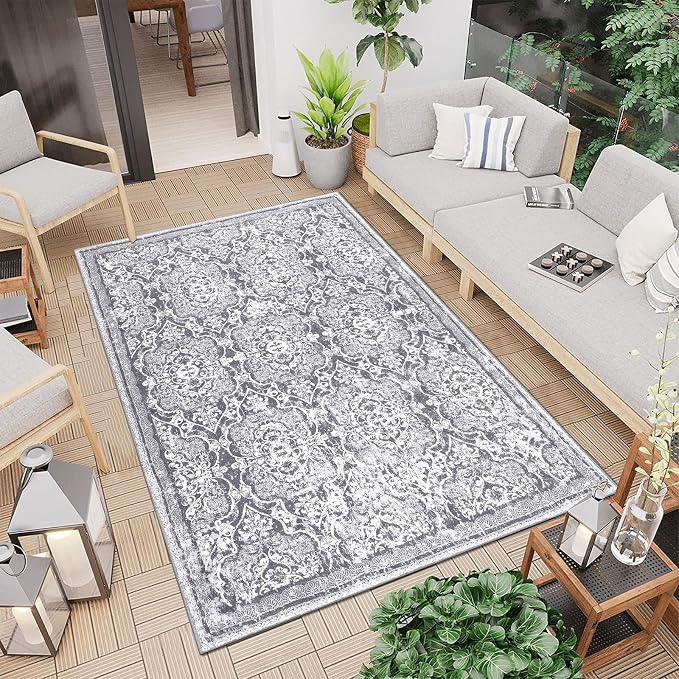 Vaukki Living Room Rug, Vintage Shaggy Soft Laundry Rug, Non Slip Kitchen Area - Image 5