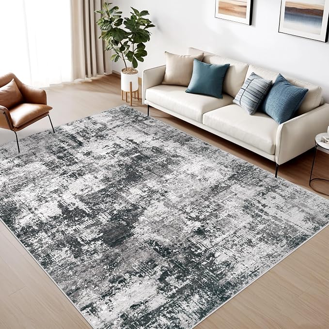 6x9 Area Rug for Living Room: Washable Abstract Soft Rugs Non Slip Modern Stain by MXSANYOORUG