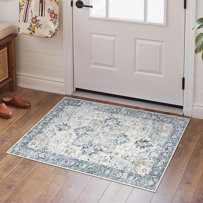 GENIMO 2x4 Runner Rugs for Hallway, Machine Washable Non Slip Vintage Rugs by GENIMO