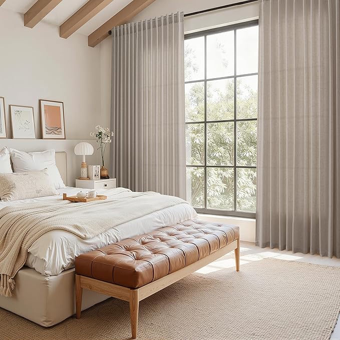 Nanspring Ecru Curtains 102 Inches Long - Image 7