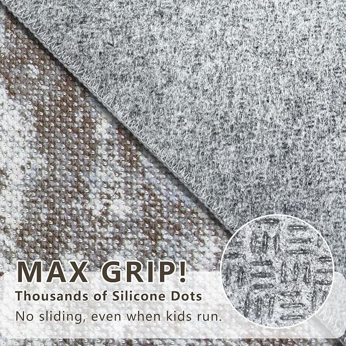 Non Slip Floor Runners for Dogs 2.6x12 Washable Runner Rug Abstract, Joint - Image 7