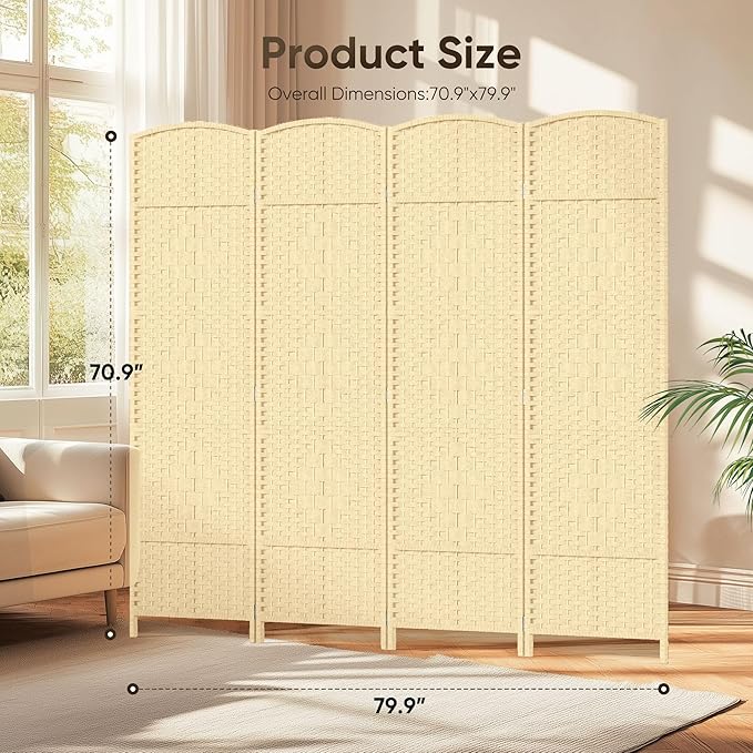 JOSTYLE Room Divider Panel, 6FT Privacy Wall Divider Screen - Image 2