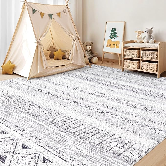 cotiled 10x12 Area Rug Living Room: Washable Boho Rugs - Image 7