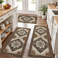 Tritard 100% Non Slip Kitchen Rugs Sets of 3 Washable Boho Kitchen Mats by Tritard