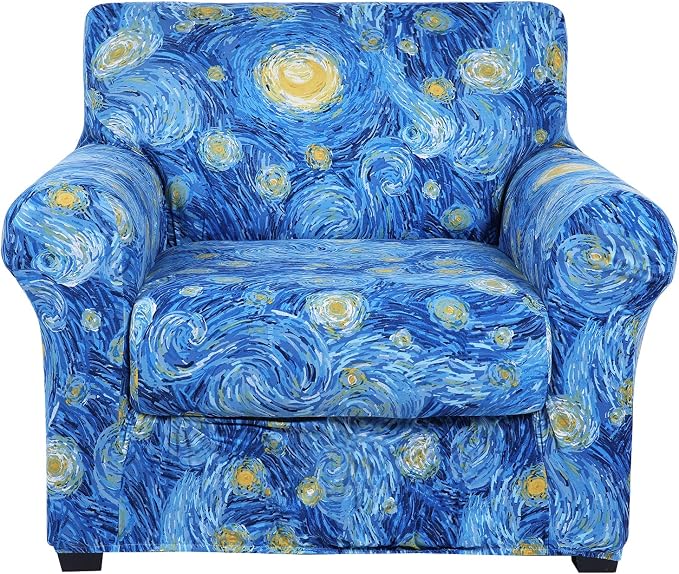 hyha Couch Covers, Chair/Sofa Covers, Floral Pattern, 2 Pieces, Armchair by hyha
