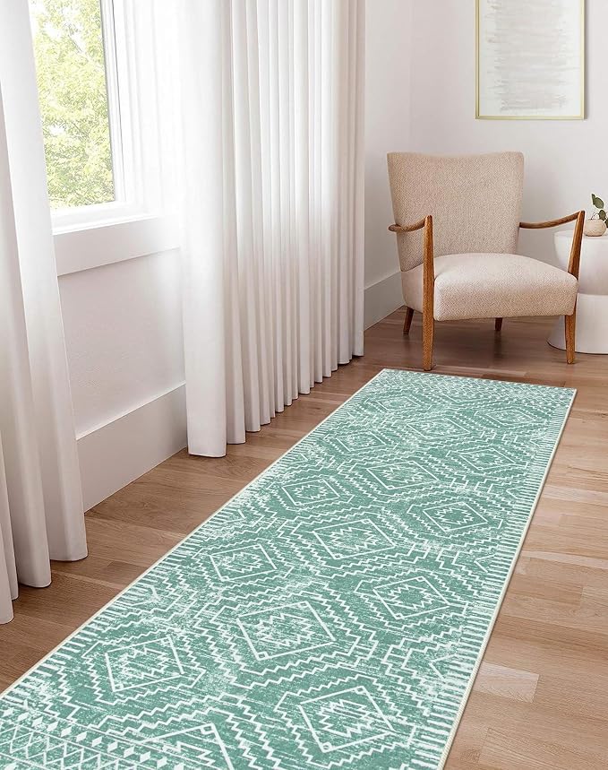 Wonnitar Moroccan Kitchen Runner Rug Washable Non-Slip, Boho Long Runner Rug - Image 6