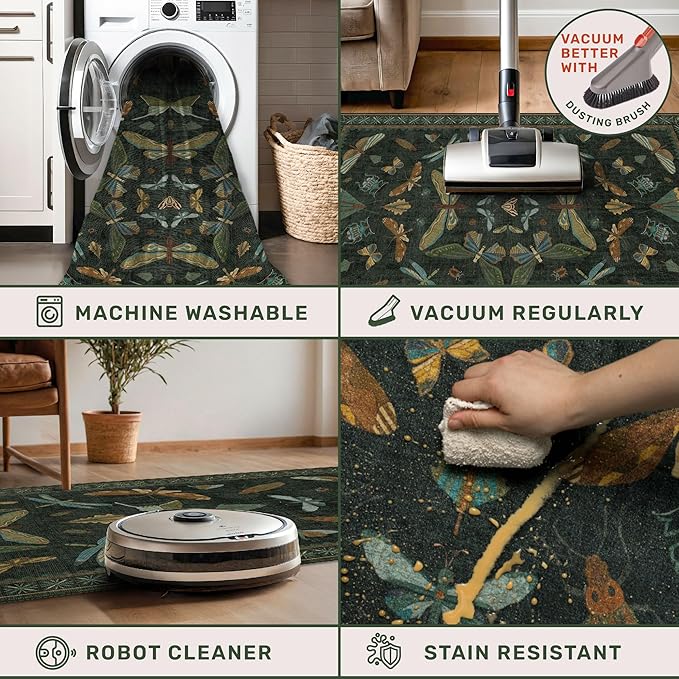 Hazo Haus Washable Insect 2x6 Runner Rug - Image 4