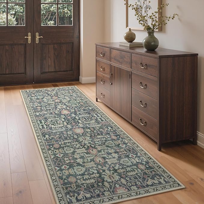 Bavni 2X6 Rug Runners for Hallways, Washable Runner Rug Non Slip, Vintage - Image 3