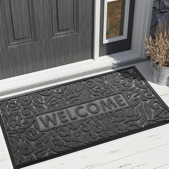 Yimobra Large Welcome Mat 47x32, Waterproof Non-Slip Outdoor Mats by Yimobra
