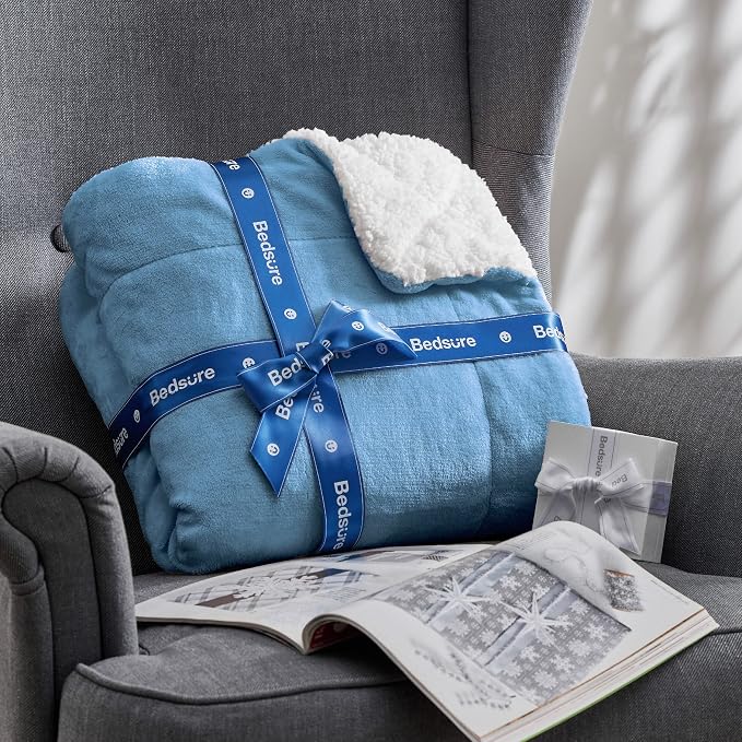 Bedsure GentleSoft Sherpa Fleece Throw Blanket - Image 8