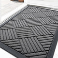 OLANLY Front Door Mat Outside Entrance 33x21, Heavy Duty Sturdy Natural Rubber by OLANLY