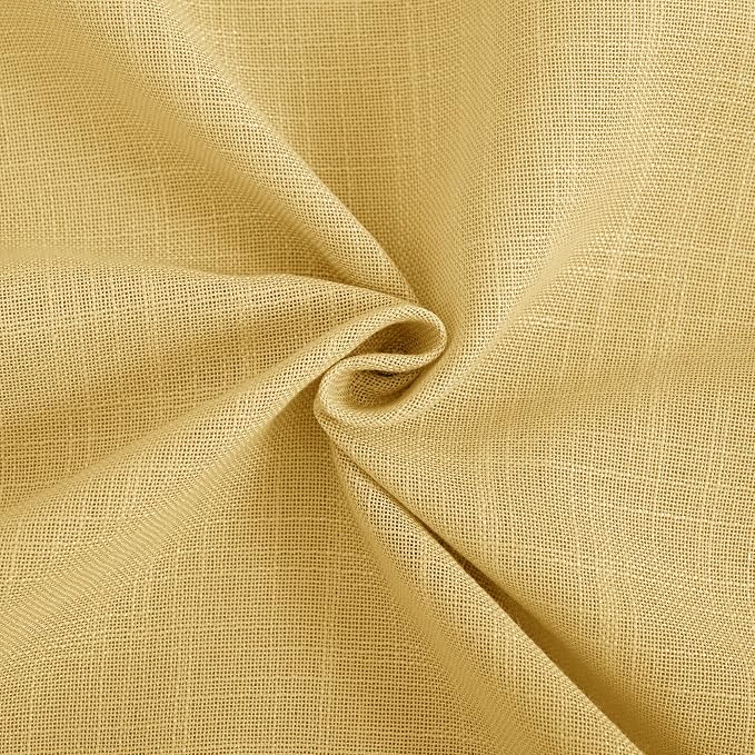 Gold Curtains for Living Room Back Tab Modern Farmhouse Semi Sheer Curtains 108 - Image 7