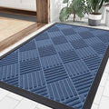 Smiry Front Door Mat Outside Entrance, Heavy Duty Outdoor Indoor Natural Rubber by Smiry