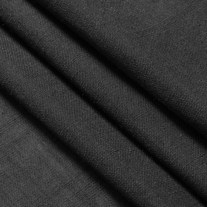 Nanspring Black Linen Curtains 63 inches Long - Image 6