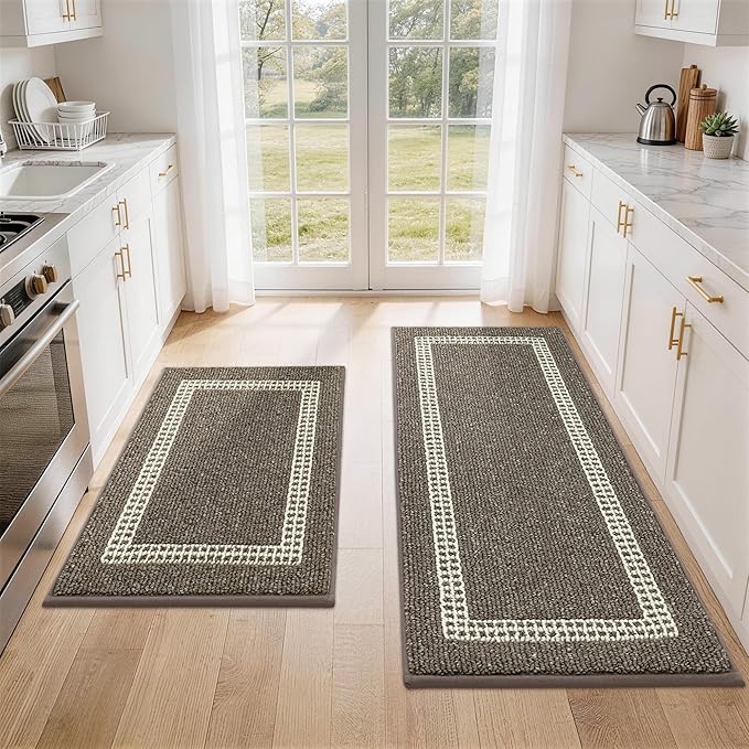 COSY HOMEER Kitchen Rugs Non-Slip 20x30/20x48 Inch Thick Polypropylene Standing by COSYHOMEER