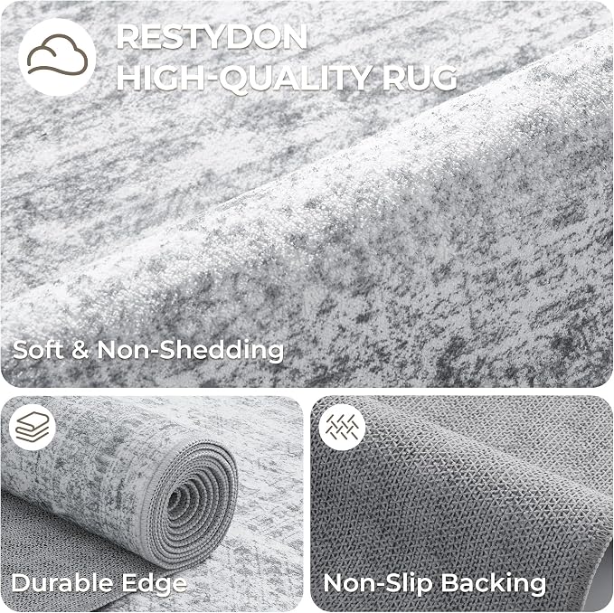 Washable Runner Rug 2.5x12, Non-Slip Long Bathroom Rugs Runner - Image 7