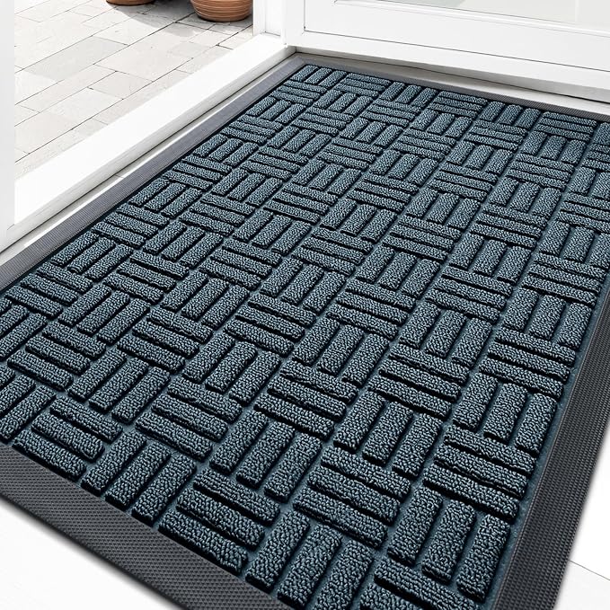 OLANLY Front Door Mat Outside Entrance 29.5x17, Heavy Duty Sturdy Natural by OLANLY