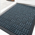 OLANLY Front Door Mat Outside Entrance 35x23, Heavy Duty Sturdy Natural Rubber by OLANLY