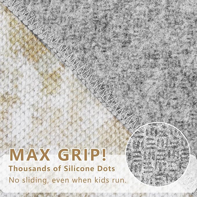 Non Slip Floor Runners for Dogs 2.6x8 Washable Runner Rug Abstract, Joint - Image 4