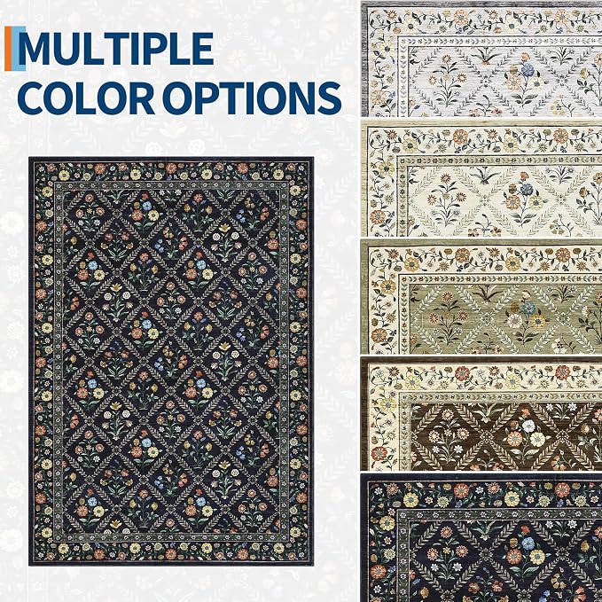 GarveeHome Living Room Rug 5x7 Rug Machine Washable Stain Resistant Area Rug - Image 8
