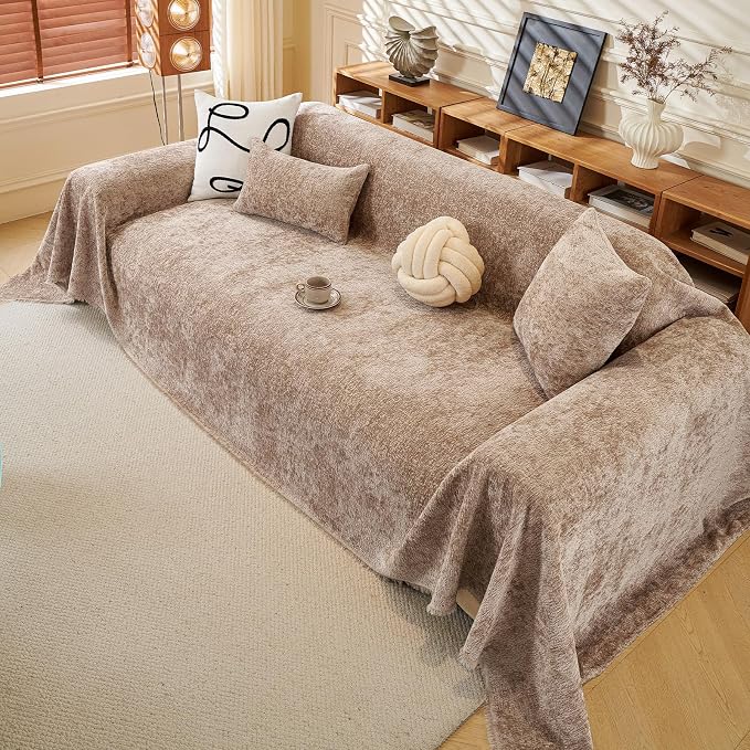 ROOMLIFE Boho Khaki Couch Cover by ROOMLIFE