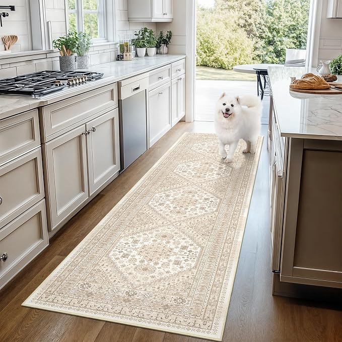 Kitchen Runner Rug Non Slip Washable 2.5x8, Soft Low Pile Entryway Rug Runners - Image 9