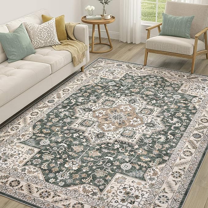 Vintage Living Room Area Rug 5x7 by COTILED